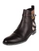 Burberry Richardson Flat House Check Pattern Chelsea Boots