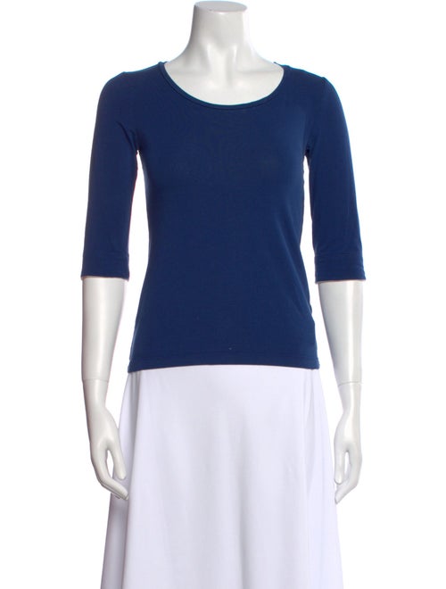 Burberry Scoop Neck Three-Quarter Sleeve T-Shirt