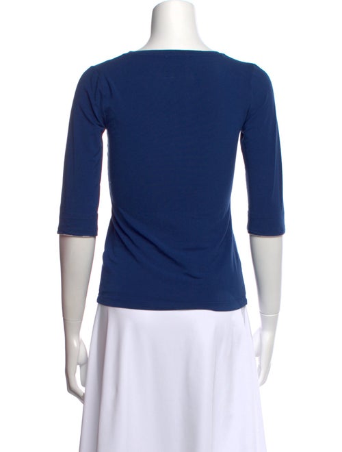 Burberry Scoop Neck Three-Quarter Sleeve T-Shirt