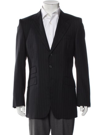 Burberry Wool Pinstripe Blazer
