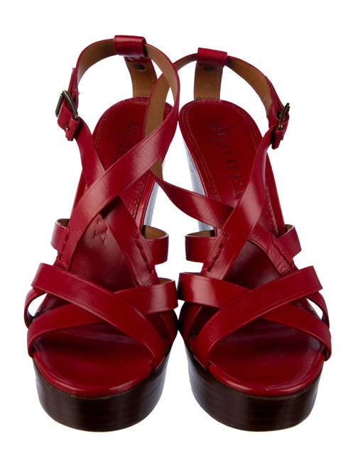 Burberry Leather Slingback Sandals