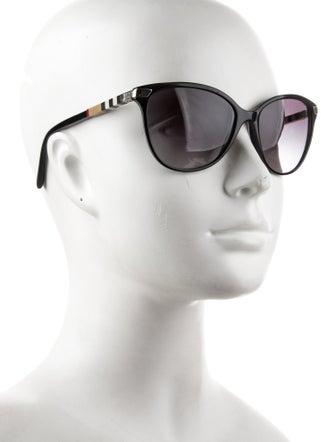 Burberry House Check Pattern Cat-Eye Sunglasses