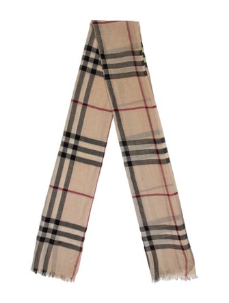 Burberry Virgin Wool House Check Pattern Scarf