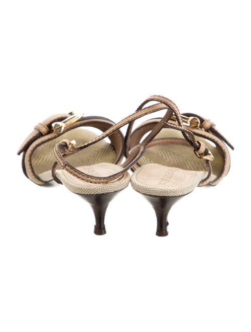 Burberry Leather Slingback Sandals