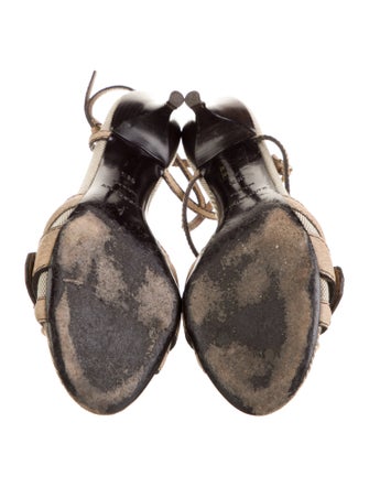 Burberry Leather Slingback Sandals