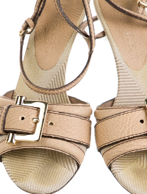 Burberry Leather Slingback Sandals