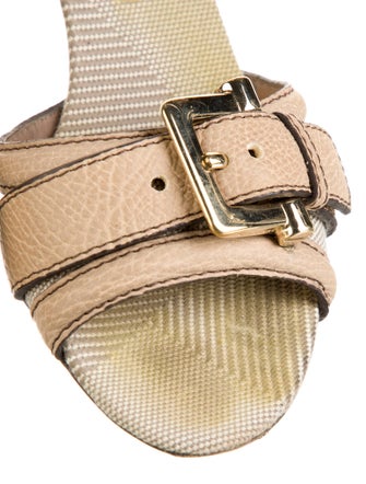Burberry Leather Slingback Sandals