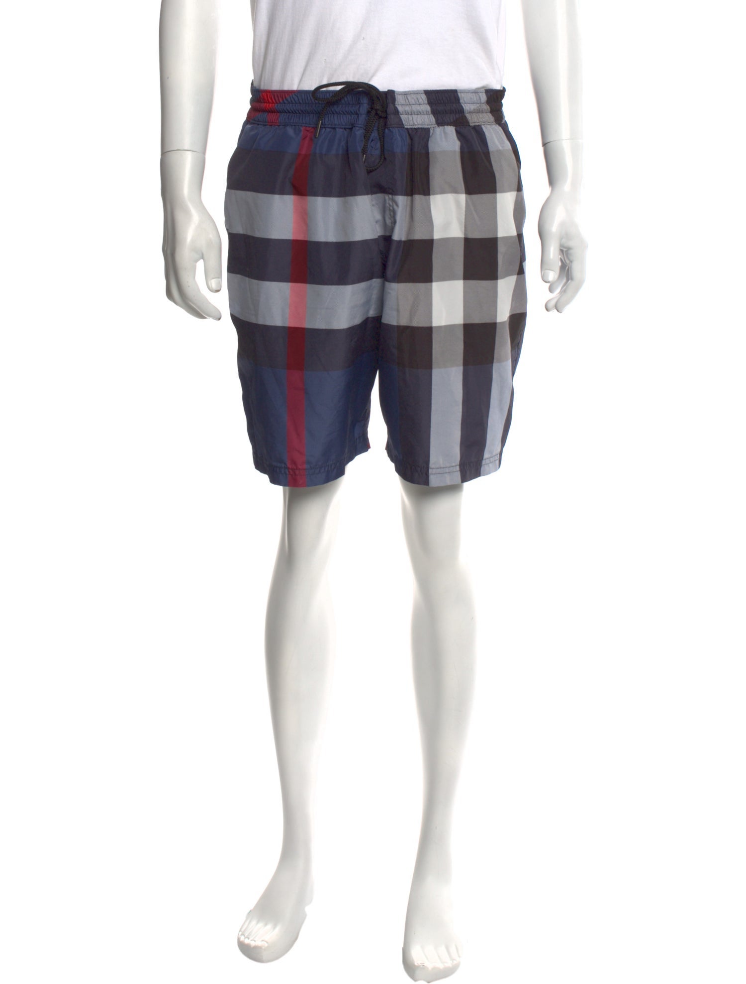 Burberry Plaid Print Swim Trunks