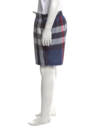 Burberry Plaid Print Swim Trunks
