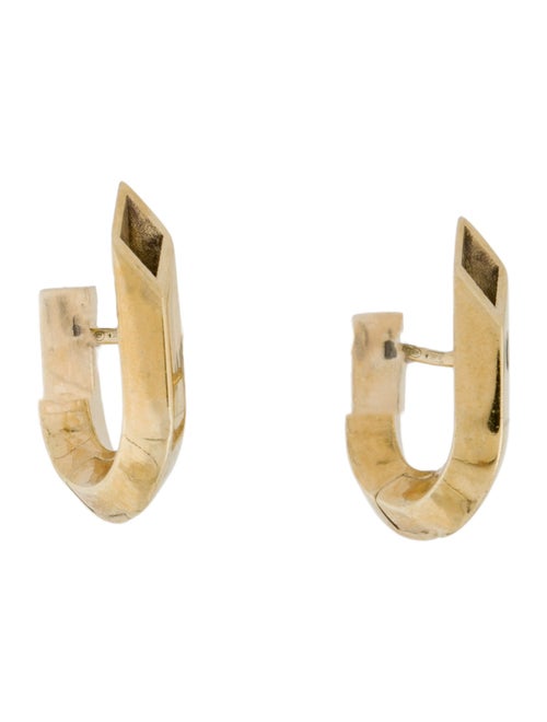 Burberry Hollow Spike Hoop Drop Earrings