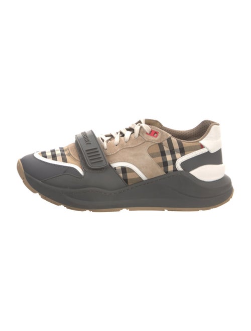Burberry Nova Check Pattern Canvas Sneakers