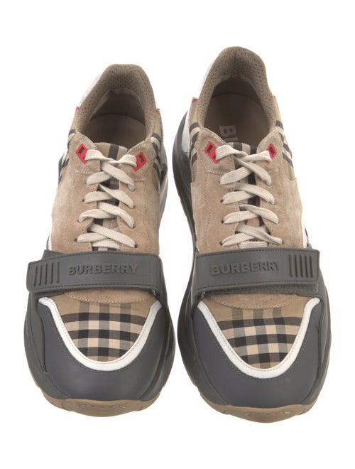 Burberry Nova Check Pattern Canvas Sneakers