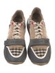 Burberry Nova Check Pattern Canvas Sneakers