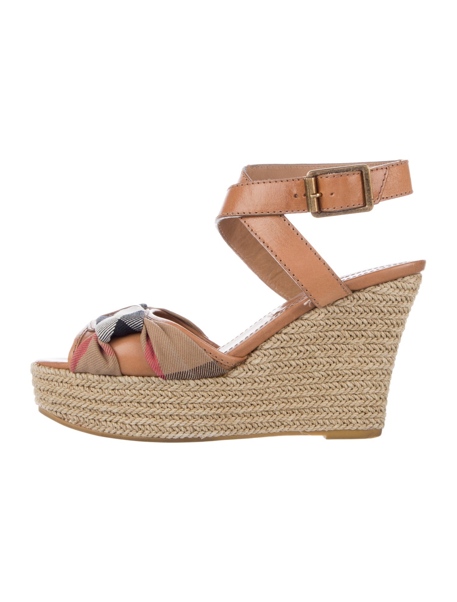 Burberry Leather Printed Espadrilles