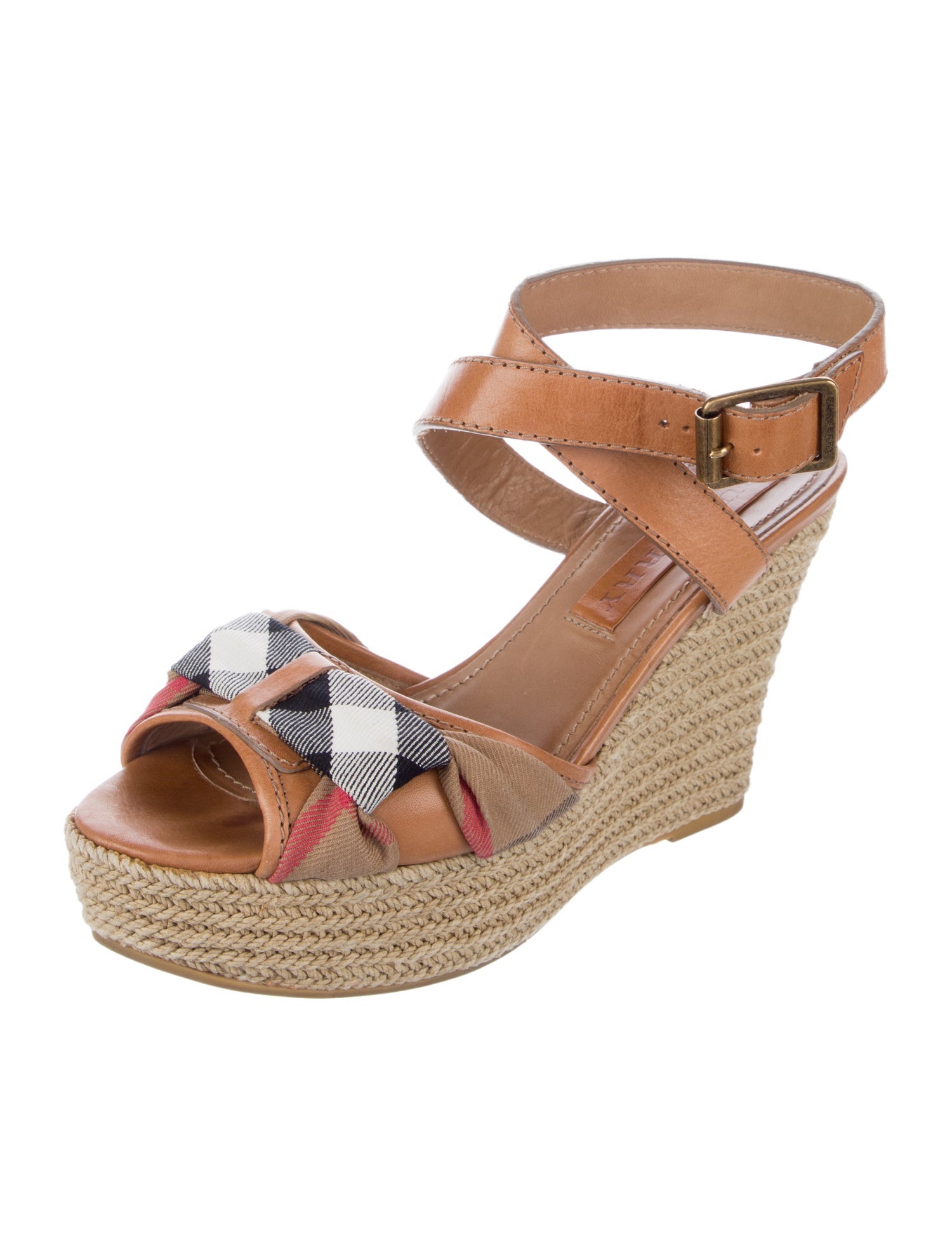 Burberry Leather Printed Espadrilles