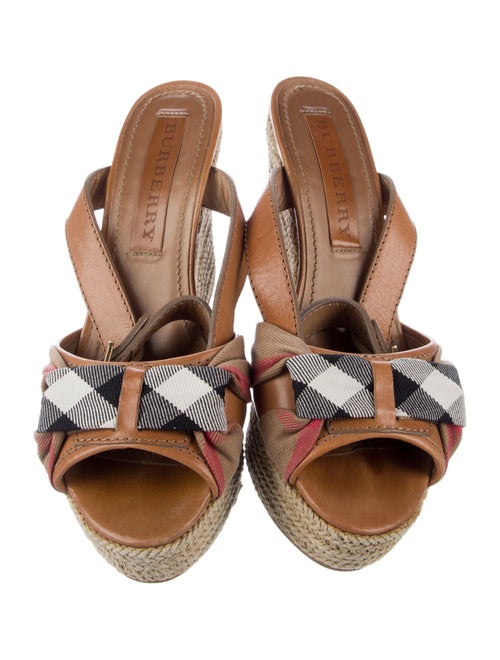 Burberry Leather Printed Espadrilles