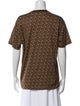 Burberry Printed Crew Neck Button-Up Top