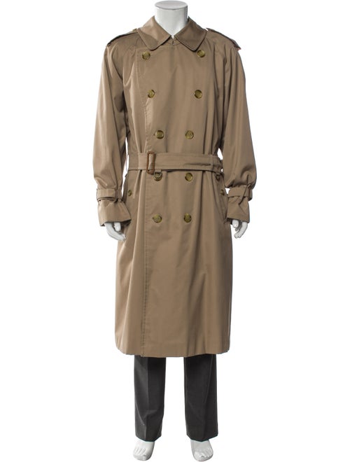 Burberry Nova Check Pattern Wool Trench Coat