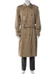Burberry Nova Check Pattern Wool Trench Coat