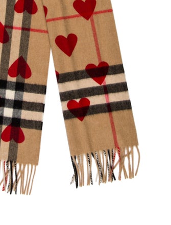 Burberry Cashmere House Check Pattern Scarf