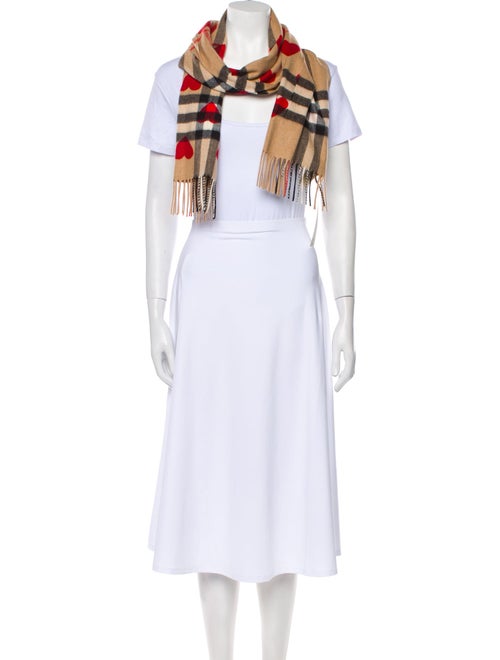 Burberry Cashmere House Check Pattern Scarf