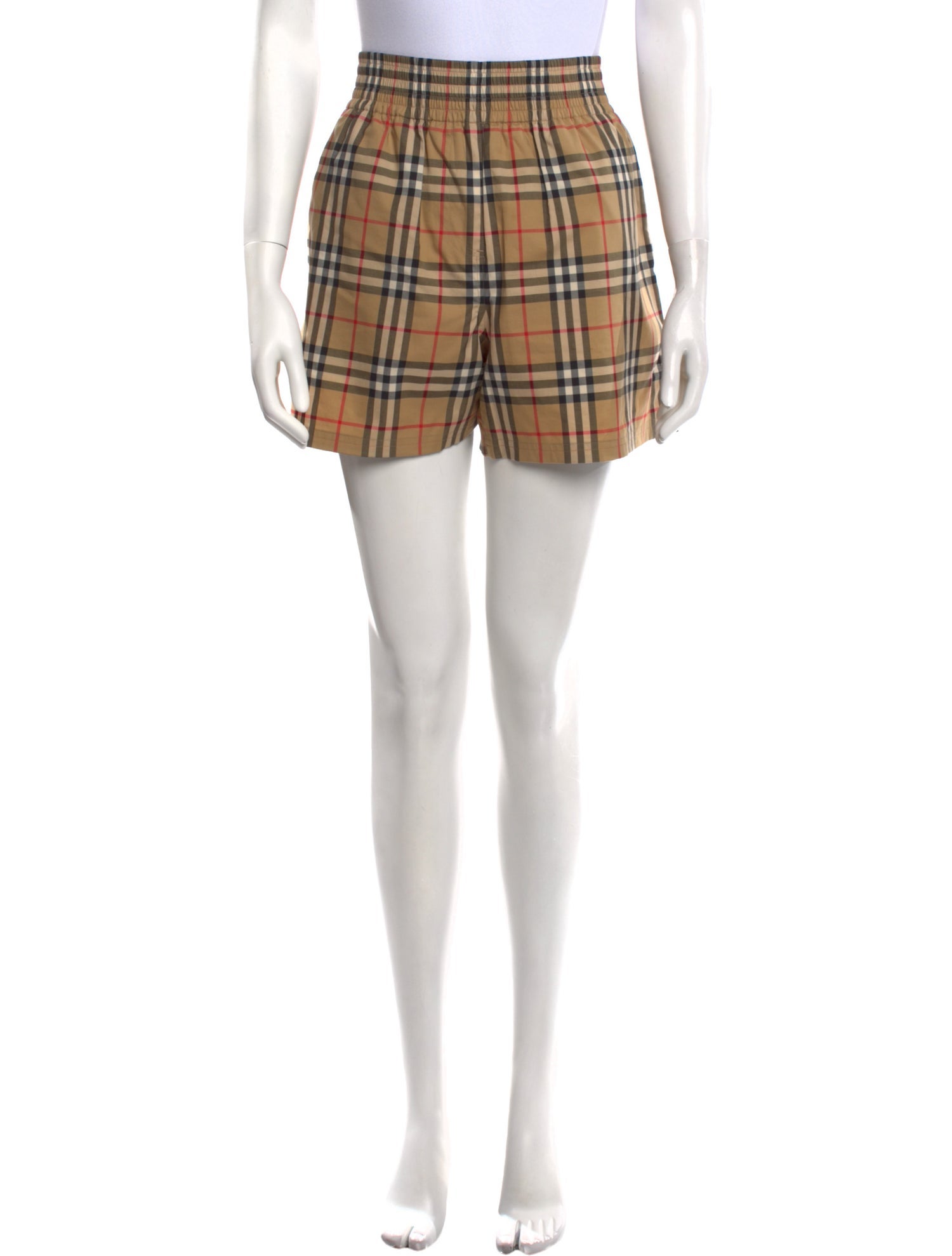 Burberry Plaid Print Mini Shorts