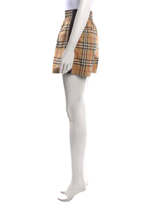 Burberry Plaid Print Mini Shorts