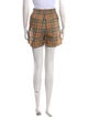 Burberry Plaid Print Mini Shorts