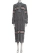 Burberry Printed Midi Length Dress