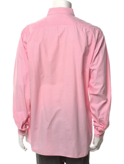 Burberry Plaid Print Long Sleeve Dress Shirt