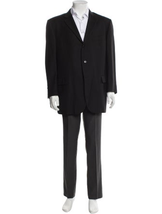 Burberry Beat Check Pattern Wool Blazer