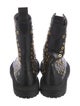 Burberry Leather Eyelet Trim Combat Boots
