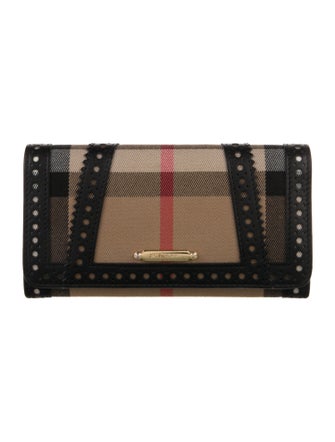 Burberry Canvas Printed Continental Wallet