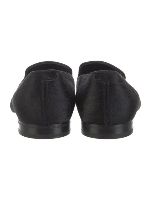 Burberry Ponyhair Grosgrain Trim Loafers