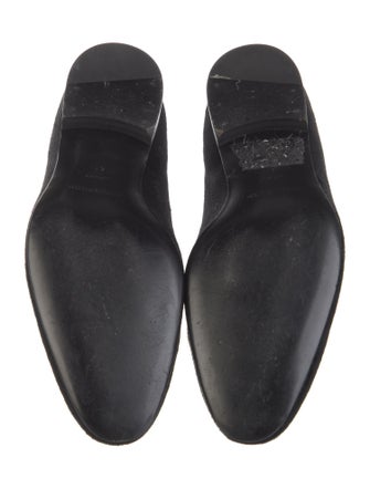 Burberry Ponyhair Grosgrain Trim Loafers