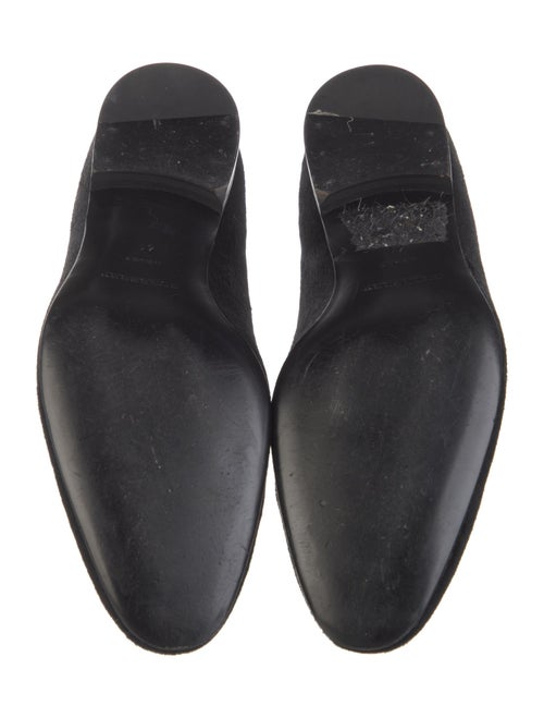 Burberry Ponyhair Grosgrain Trim Loafers