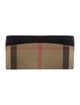 Burberry House Check Pattern Leather Continental Wallet
