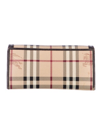 Burberry Haymarket Check Continental Wallet Printed Continental Wallet