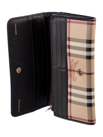 Burberry Haymarket Check Continental Wallet Printed Continental Wallet