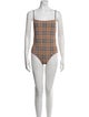 Burberry Plaid Print One-Piece