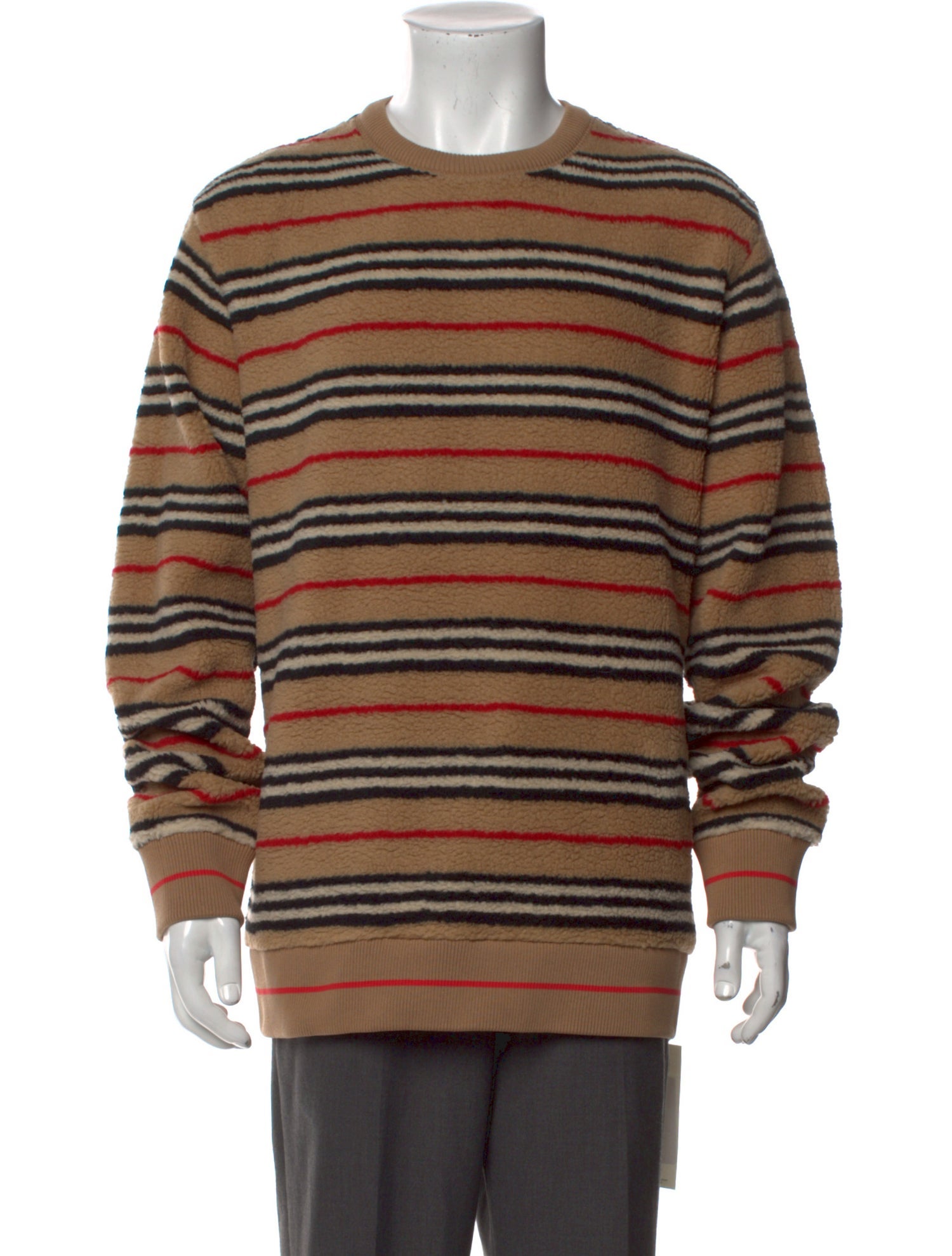 Burberry Striped Crew Neck Pullover w/ Tags
