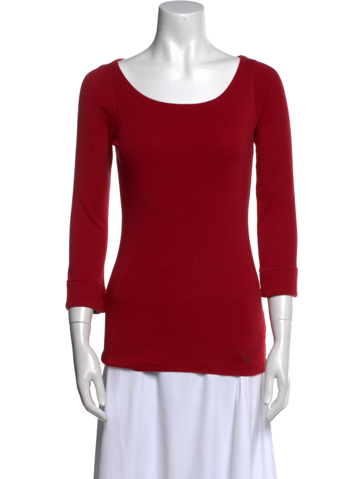 Burberry Brit Scoop Neck Three-Quarter Sleeve Top