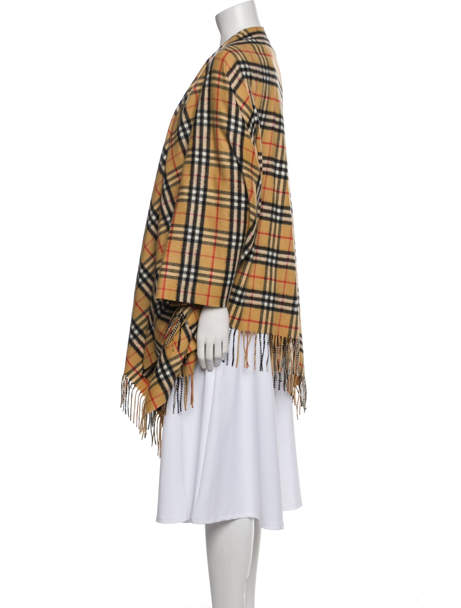 Burberry Cashmere Plaid Print Shawl w/ Tags