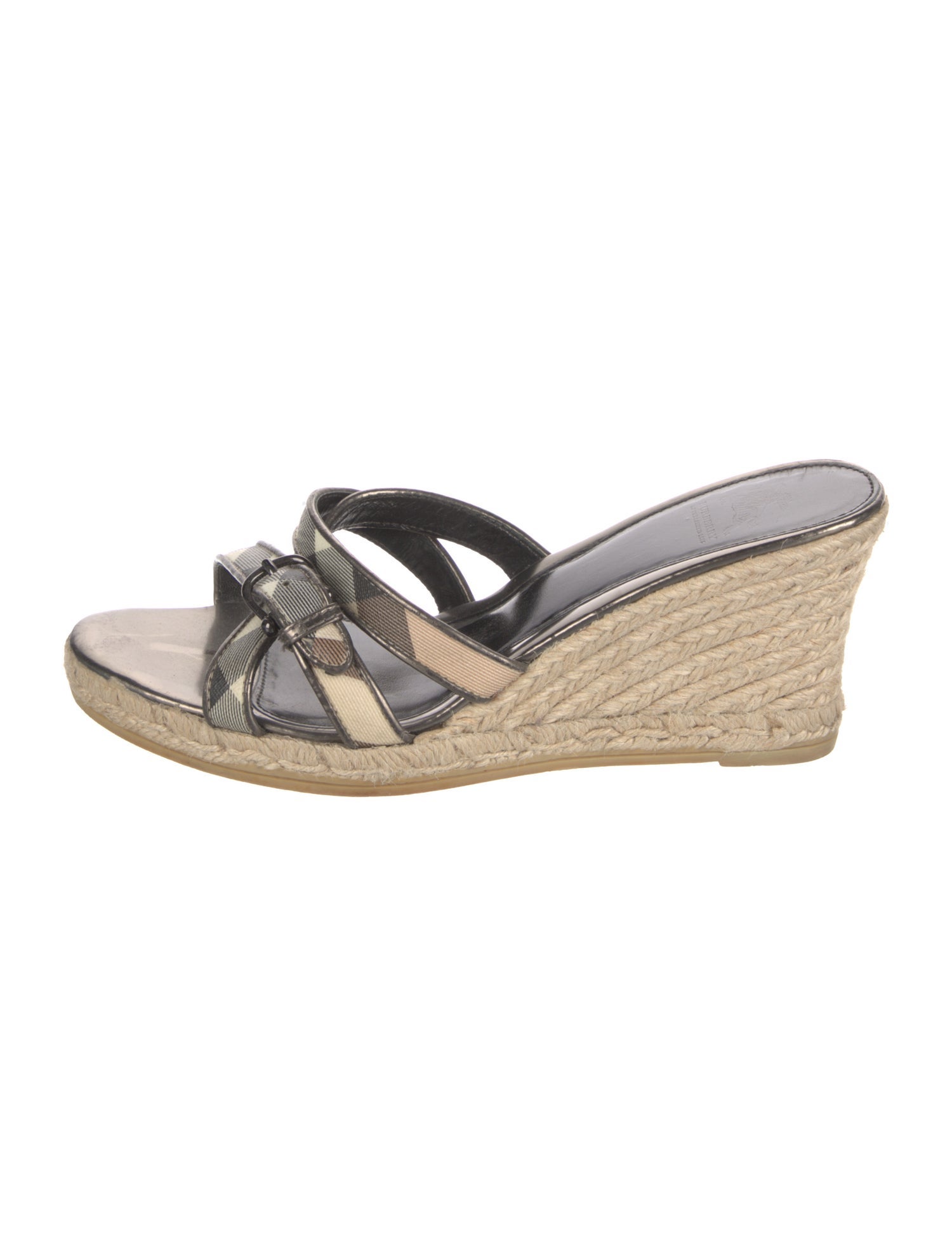 Burberry Nova Check Pattern Leather Espadrilles