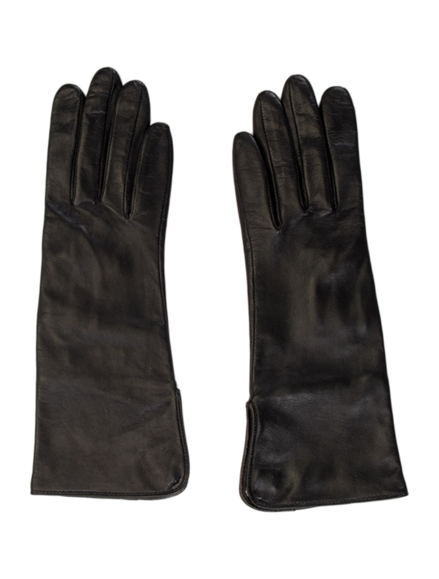 Burberry Black Leather Gloves