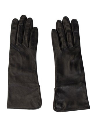 Burberry Black Leather Gloves