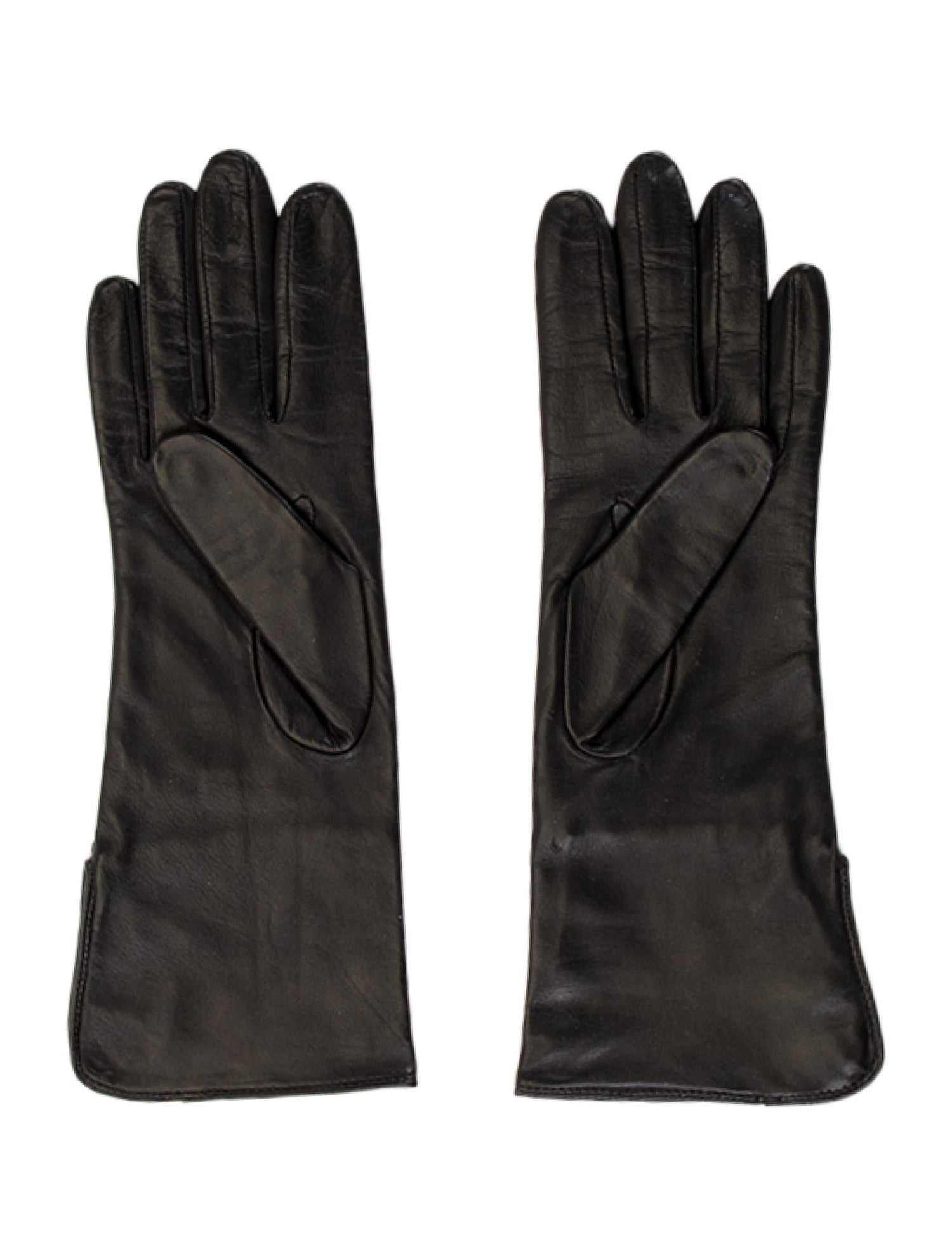 Burberry Black Leather Gloves