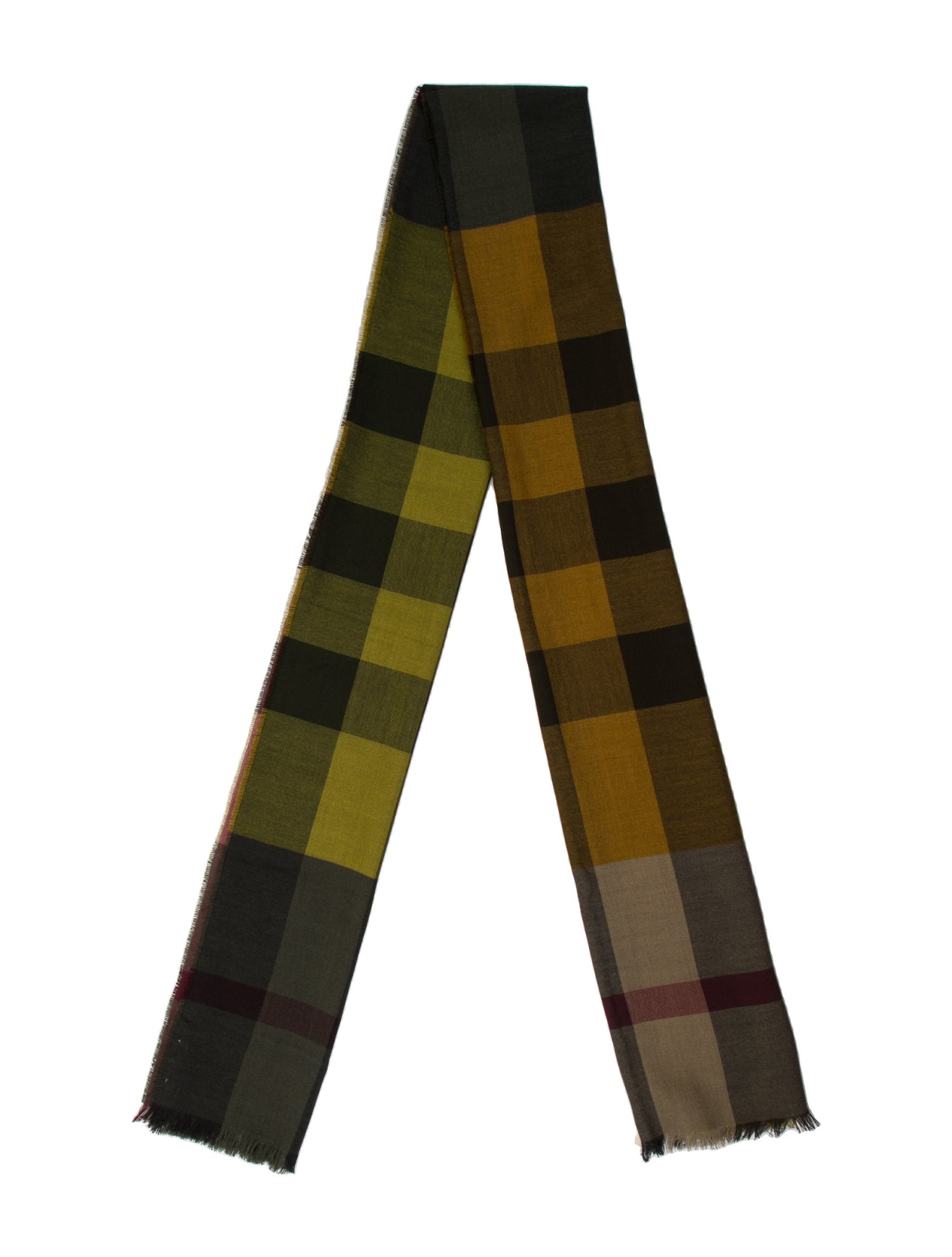 Burberry Cashmere House Check Pattern Scarf