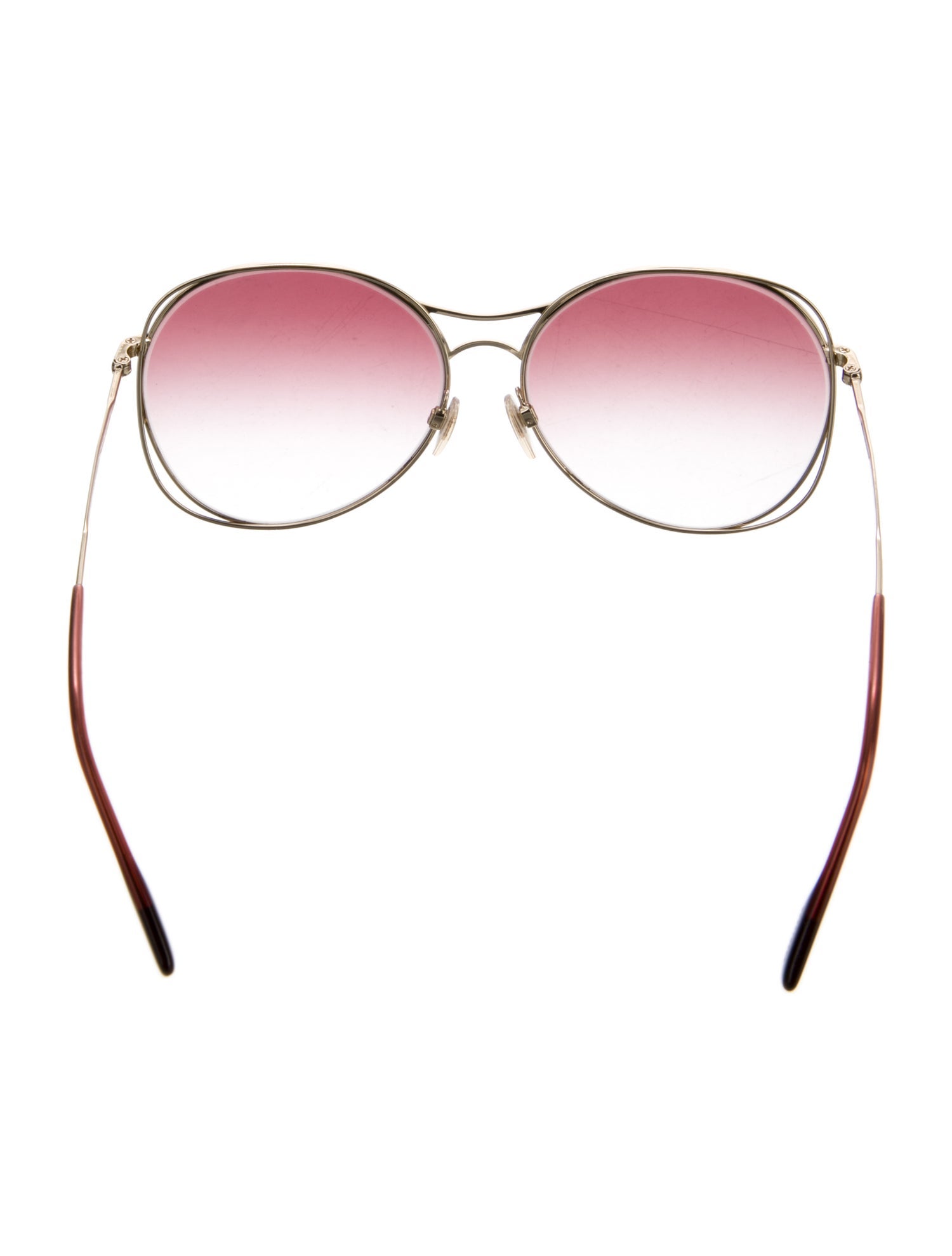 Burberry House Check Pattern Aviator Sunglasses