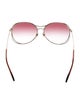 Burberry House Check Pattern Aviator Sunglasses